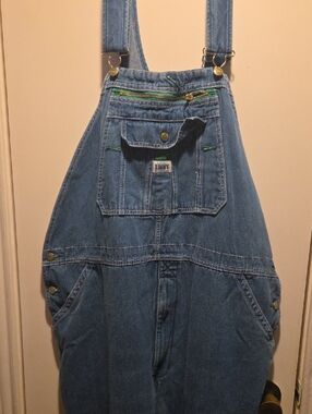liberty Men's Relaxed Denim Overalls in Blue
